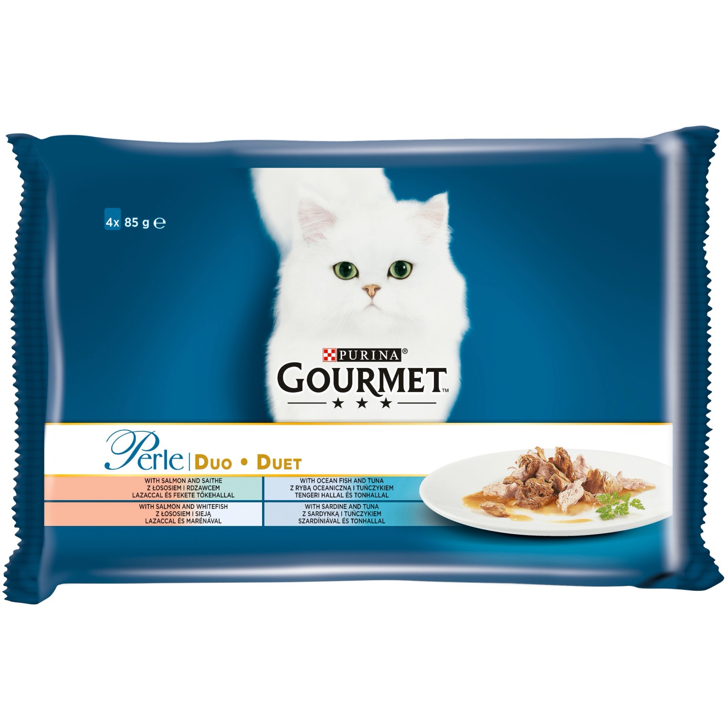 Gourmet Perle Delight losos tuňák 4 x 85g