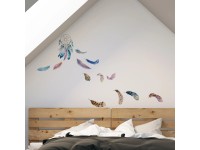 Crearreda Samolepicí dekorace, akvarel - lapač snů, 2 archy, 31 x 31 cm Crearreda Samolepicí dekorace, akvarel - lapač snů, 2 archy, 31 x 31 cm