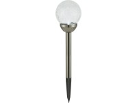 Solární LED svítidlo se zápichem koule, bílá/teplá bílá, pr. 10 x 44 cm