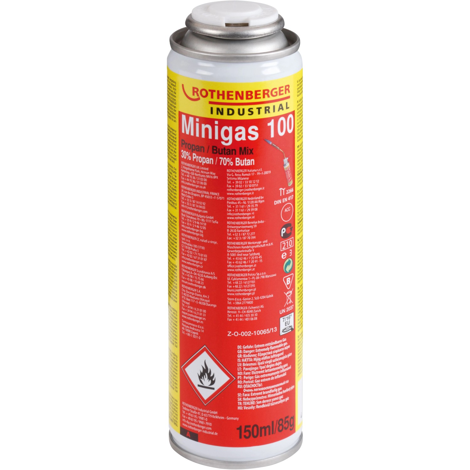 Rothenberger Plynová kartuše Minigas 100, 150 ml