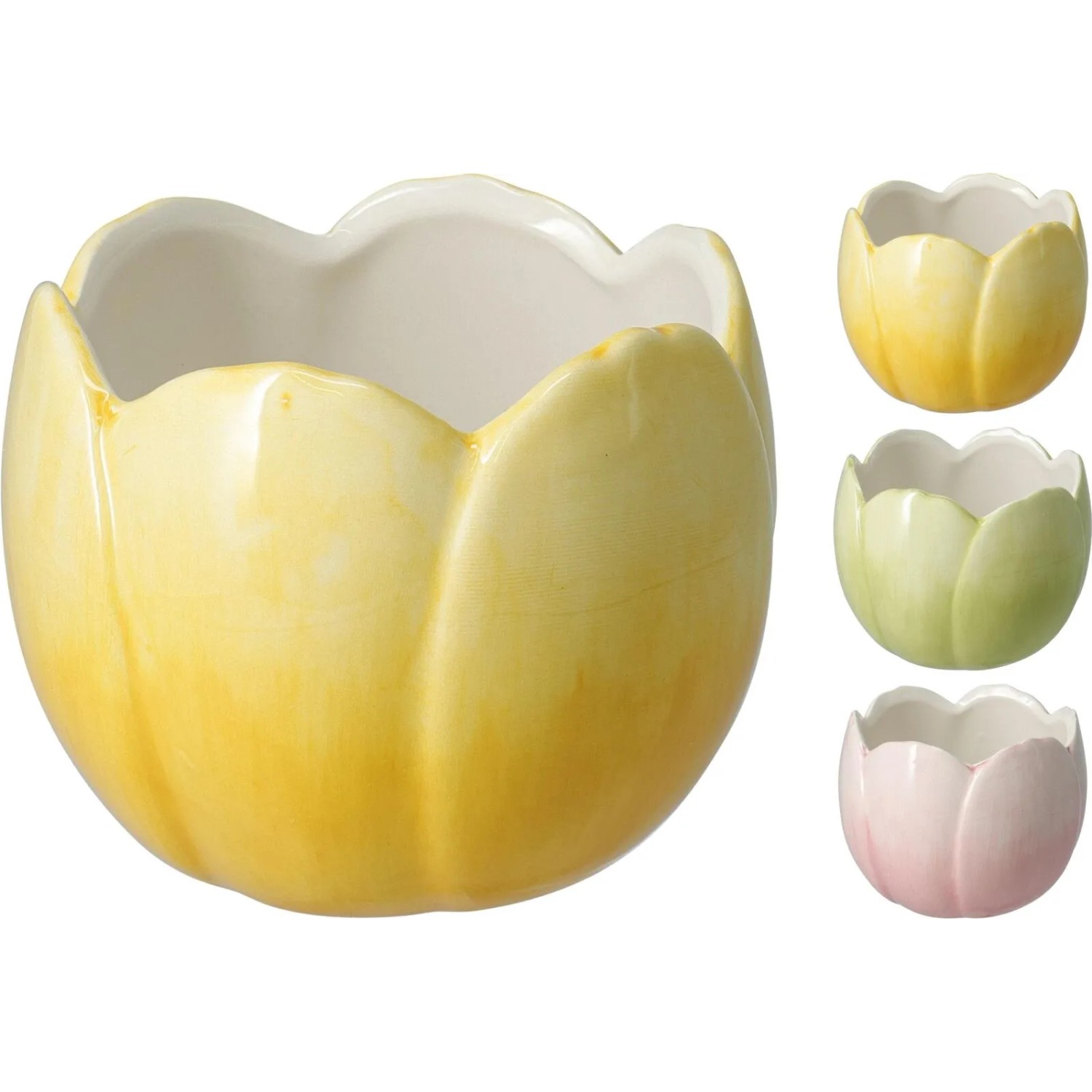 Levně Koopman Květináč ve tvaru tulipánu, různé druhy, pr. 11,3 x 9 cm