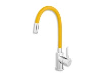 Novaservis Stojánková dřezová baterie Ferro Flexi 70710 žlutá-chrom