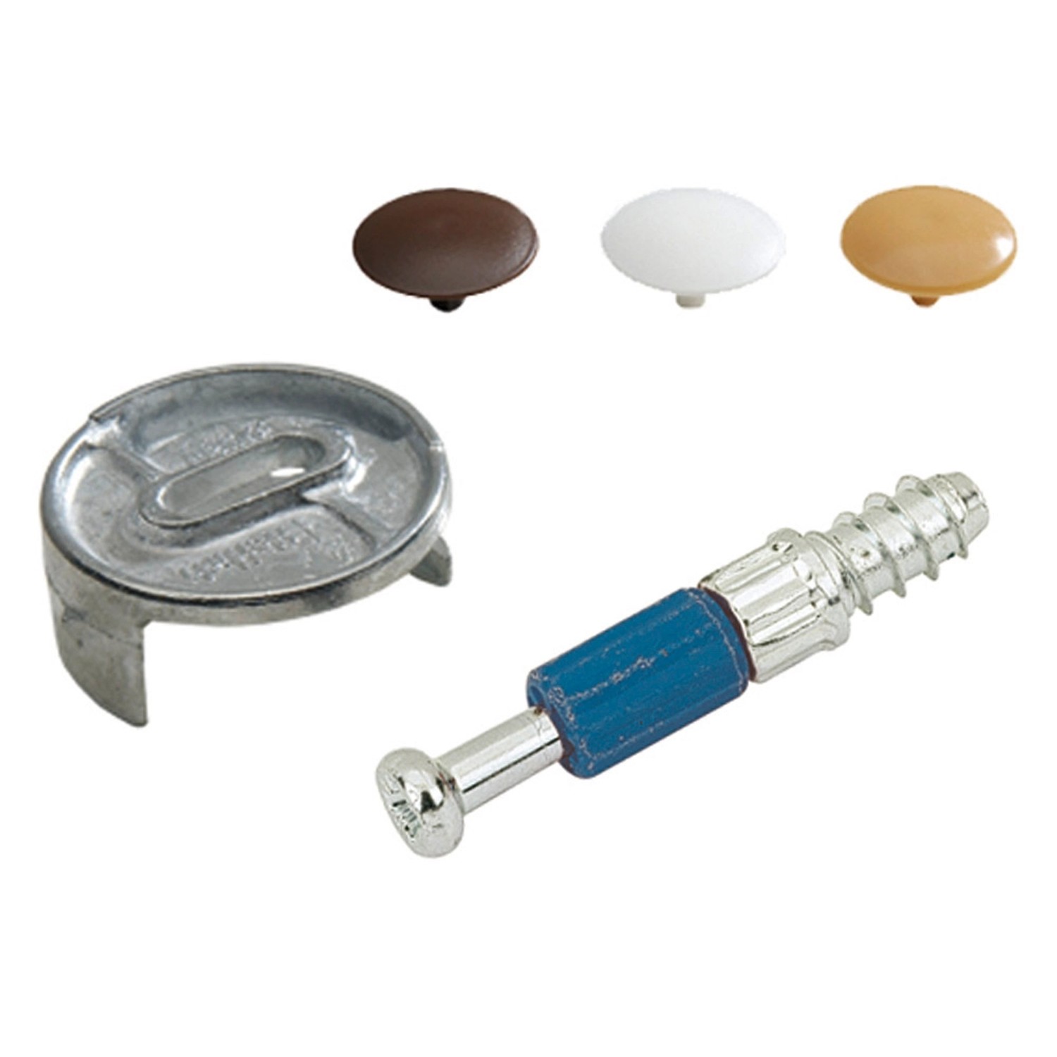 Hettich Spojovací kování s krytkami průměr 25 mm x 24,5 mm ocel, 8 ks