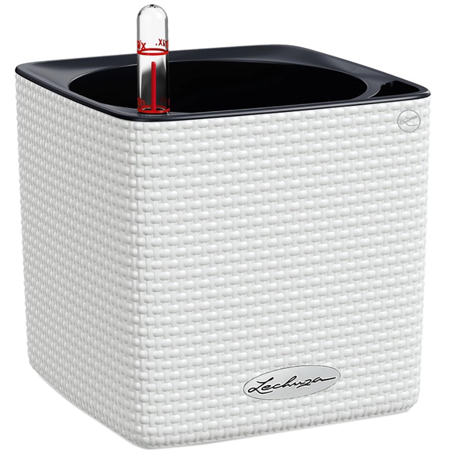 Lechuza Samozavlažovací květináč CUBE Color 14 bílá, 14 x 14 x 13,5 cm