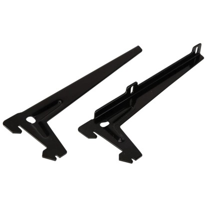 Úhlový nosník s jedním otvorem černý 18 cm, 1 pár