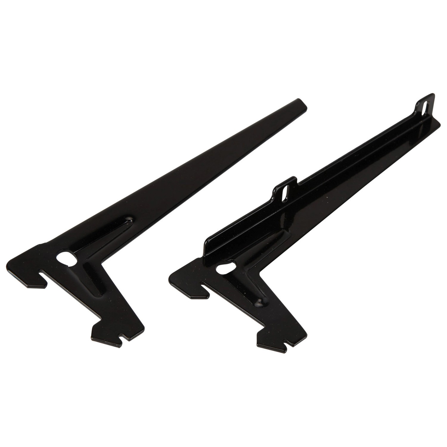 Úhlový nosník s jedním otvorem černý 18 cm, 1 pár