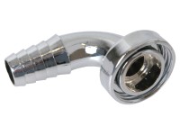 Koleno chrom s maticí pro pračky/myčky nádobí 1