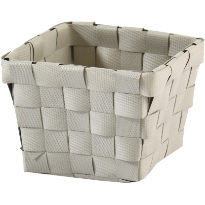 Úložný košík z PP výpletu šedý 10 cm x 10 cm x 75 cm