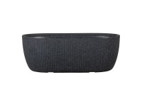 Scheurich Plastová miska na květiny Linetto Jardiniere Stony Black 46 x 17,1 cm
