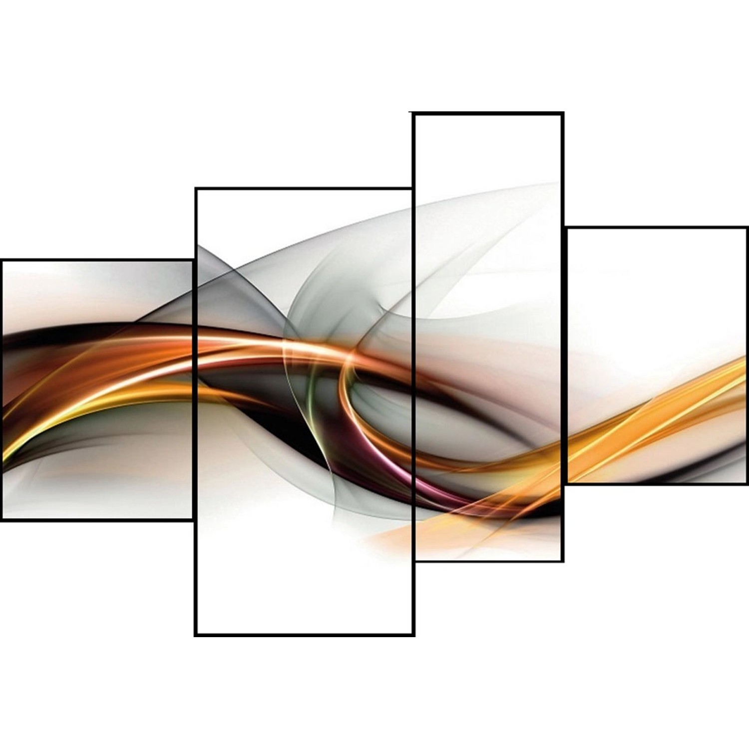 Bondecor 4dílná sada obrazů Abstrakt 70 x 100 cm