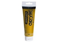 Daler Rowney Akrylová barva GRADUATE metalická žlutá, 120 ml