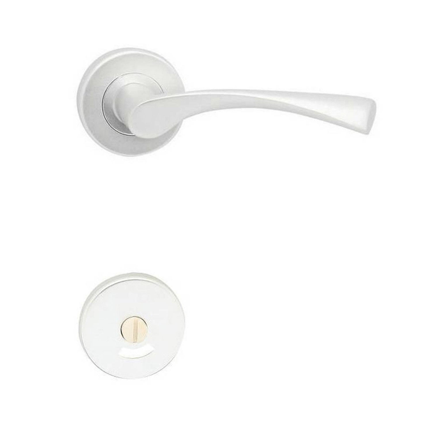 Cobra Rozetové dveřní kování GIUSSY-R WC, stříbný elox