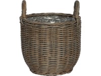 Košík kulatý šedý 27 cm x 31 cm