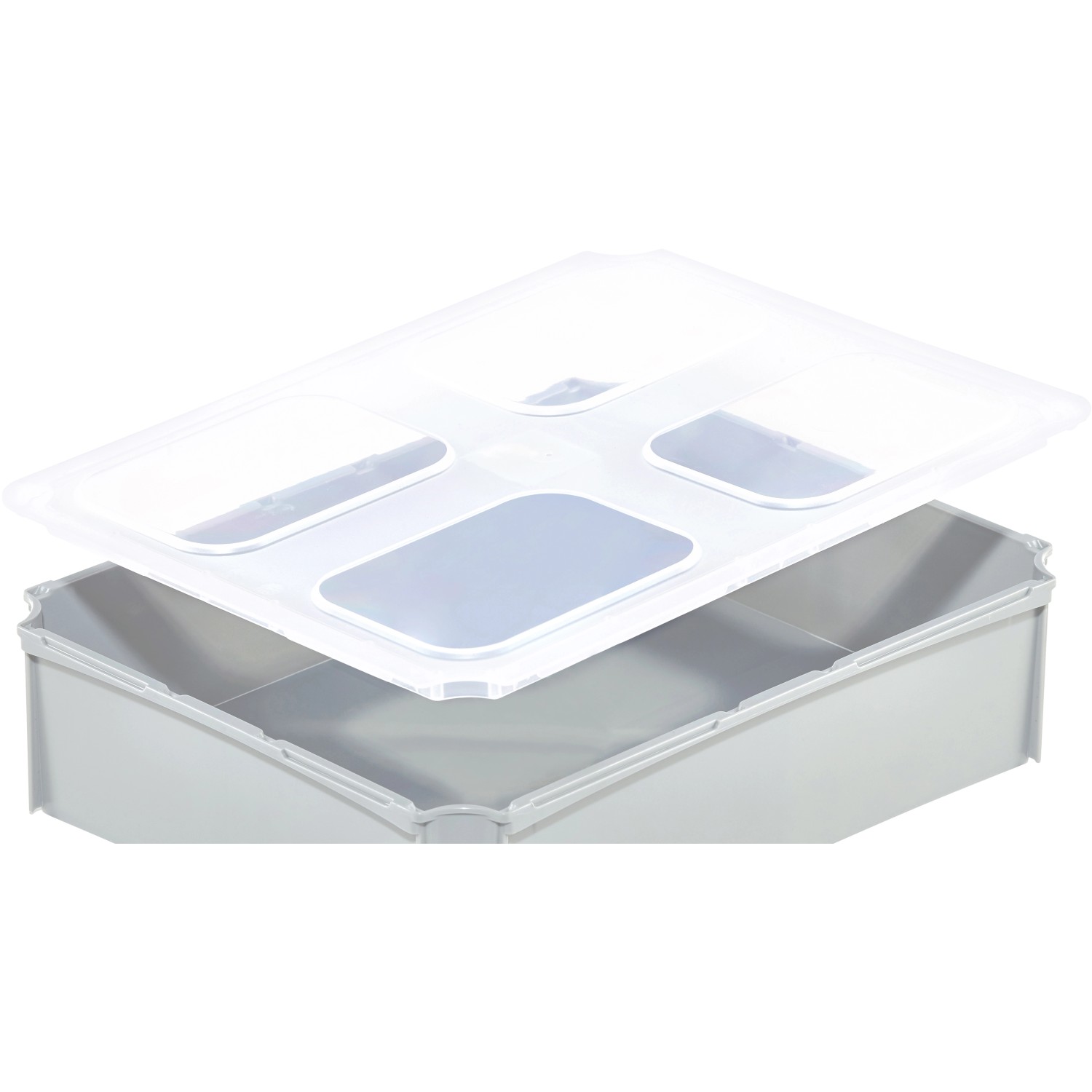 Surplus Systems Víko k příčnému boxu 1/2 pro eurobox, transparentní