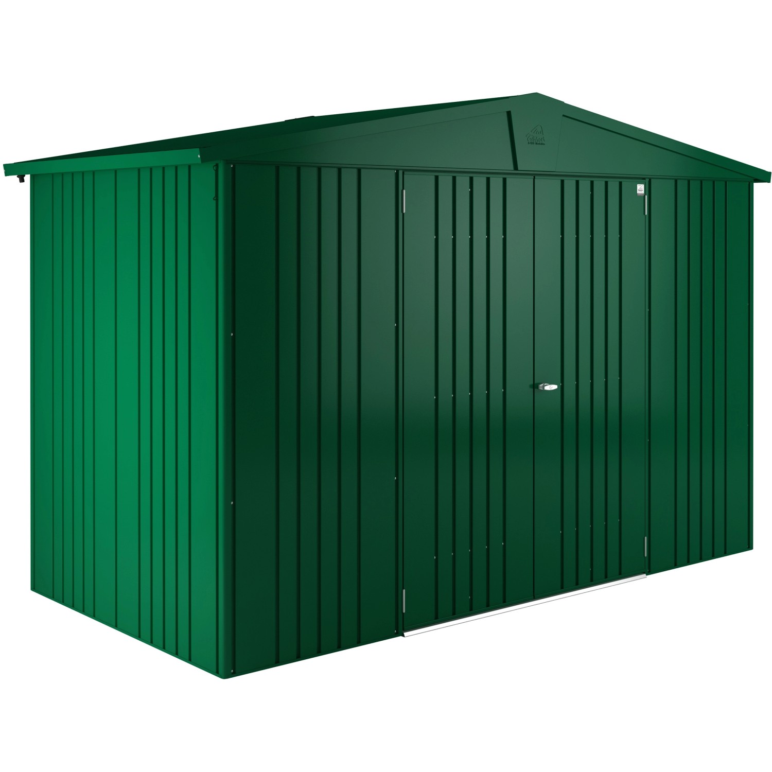 Biohort Plechový zahradní domek Europa 4A tmavě zelená, 156 x 316 cm