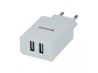 Swissten Síťový adaptér Smart IC 2x USB, 10 W, bílý