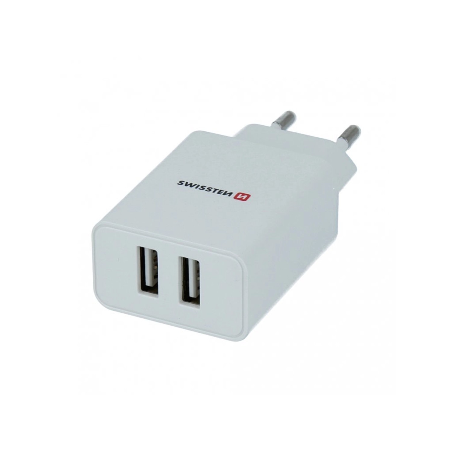 Swissten Síťový adaptér Smart IC 2x USB, 10 W, bílý
