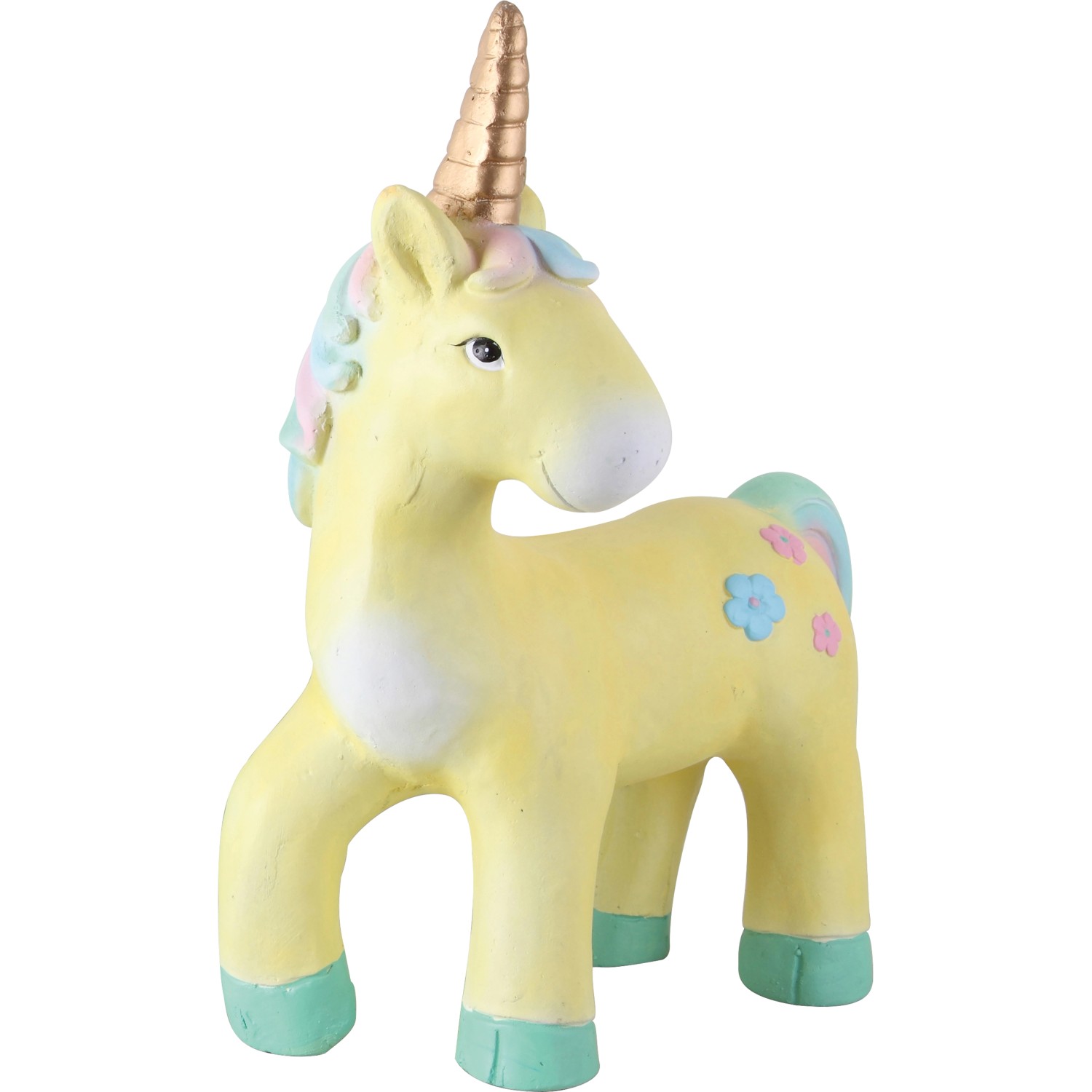 Dekorační figurka Jednorožec žlutý