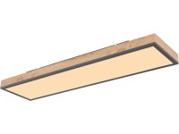 GLOBO Stropní LED svítidlo Doro, Dub, 800 x 200 x 65 mm
