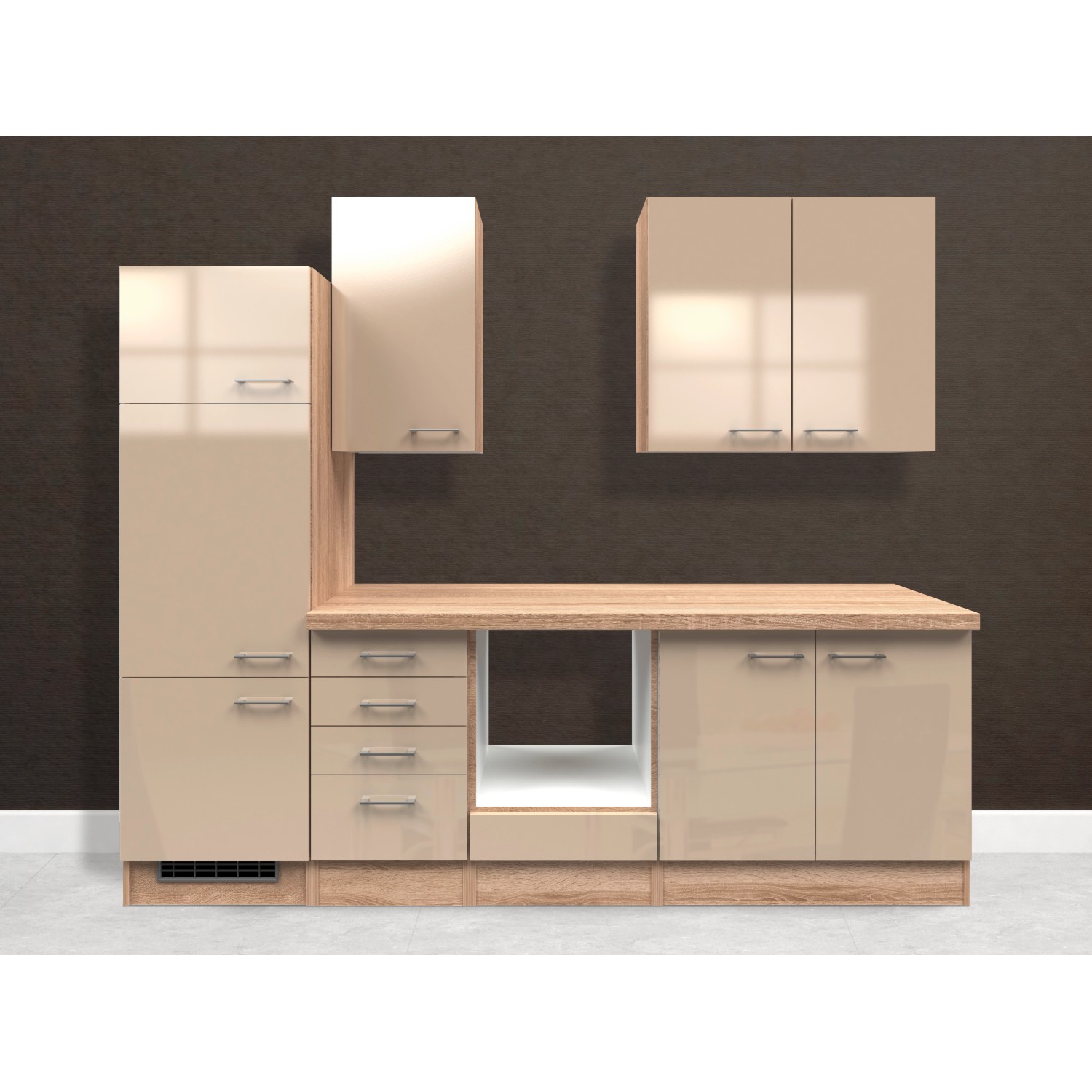 Flex-Well Kuchyně Orlando 270 cm/typ 11 - bez el.spotřebičů a dřezu