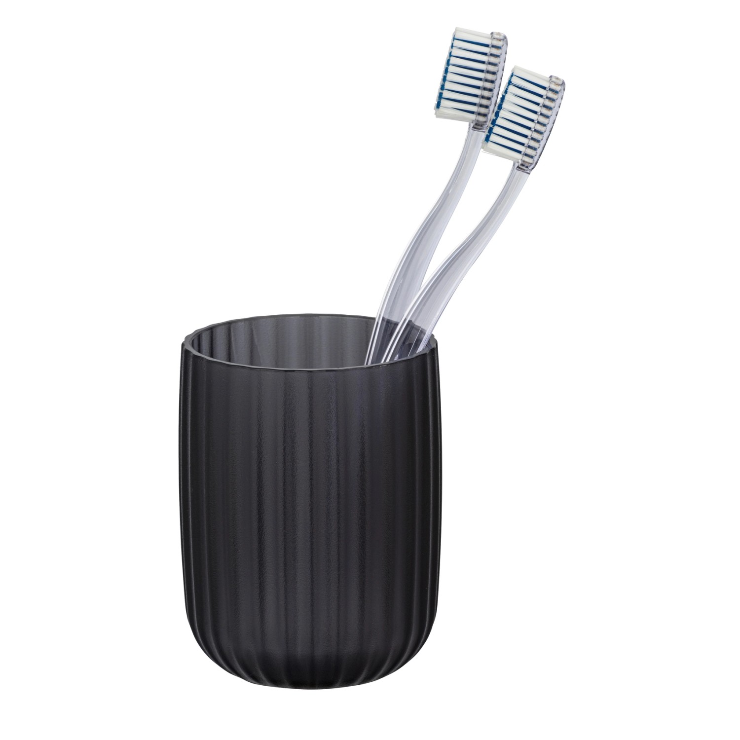 Kelímek na zubní kartáčky AGROPOLI, plast, 7,5 x 10 cm, WENKO antracitová