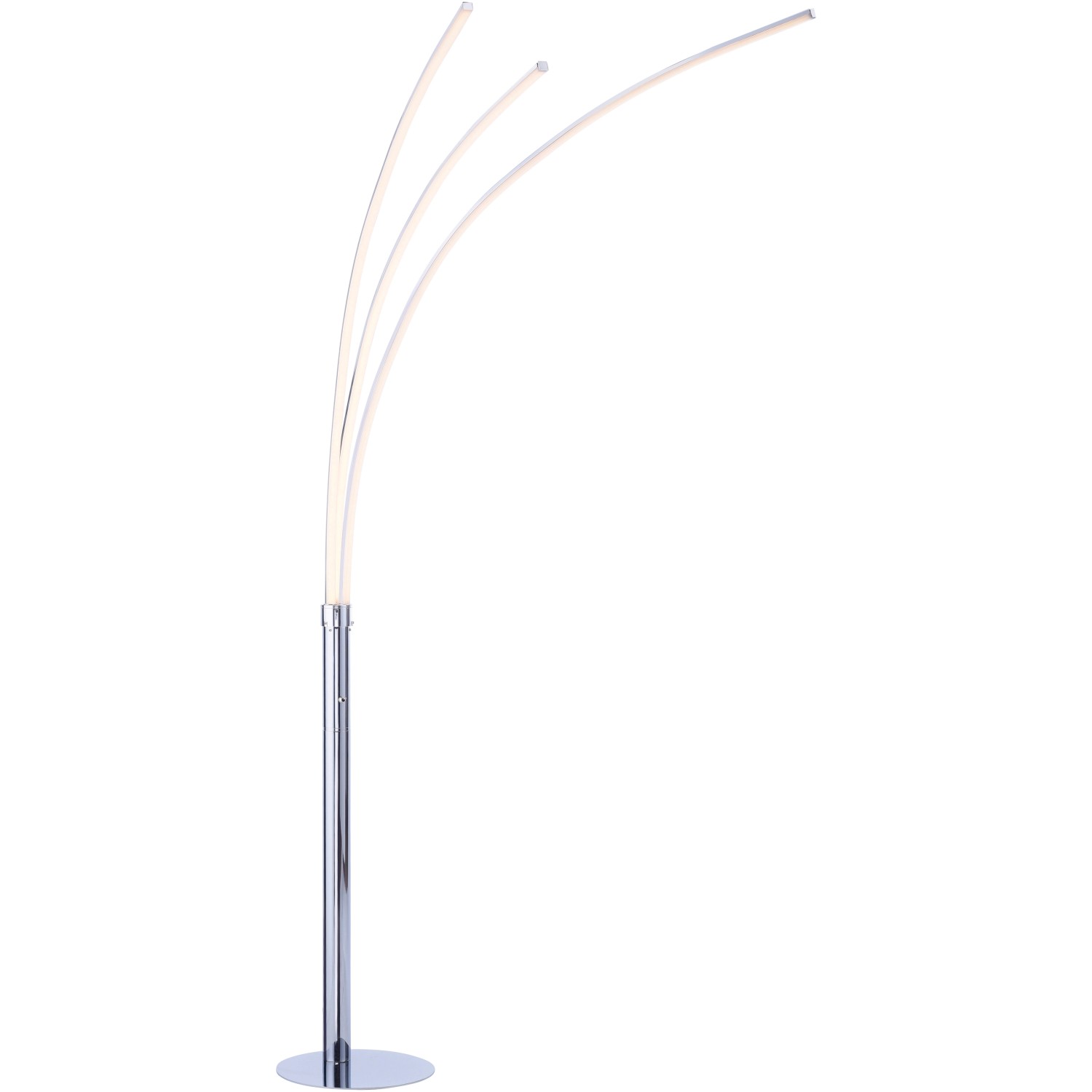 Just Light. Stojací LED lampa Maja, 18W, 2200lm, 3000K, chrom, 80 x 58 x 215 cm