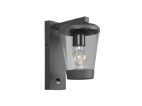 Trio LED venkovní nástěnné svítidlo Cavado, E27, IP44, antracit., 28 x 16 cm