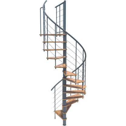 Minka STAIRS Kombinované točité schodiště Venezia Smart buk/šedá pr. 100 cm