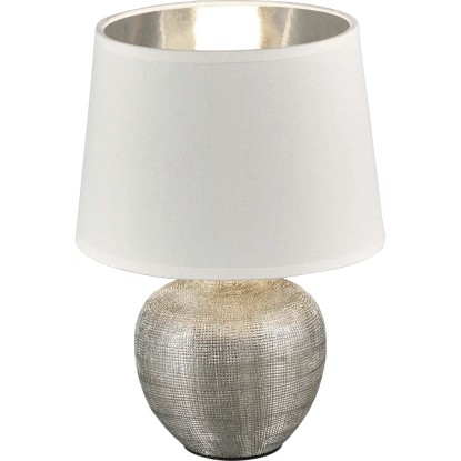 Trio Stolní svítidlo Luxor H: 26 cm bílo-stříbrné