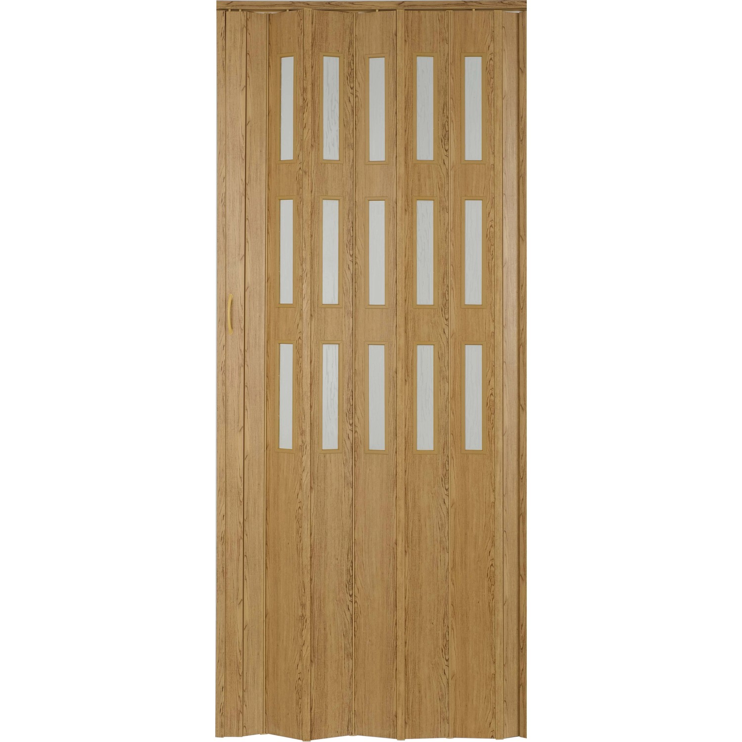 HOPA Plastové shrnovací dveře Matrix prosklené buk rustikální 87 x 200 cm