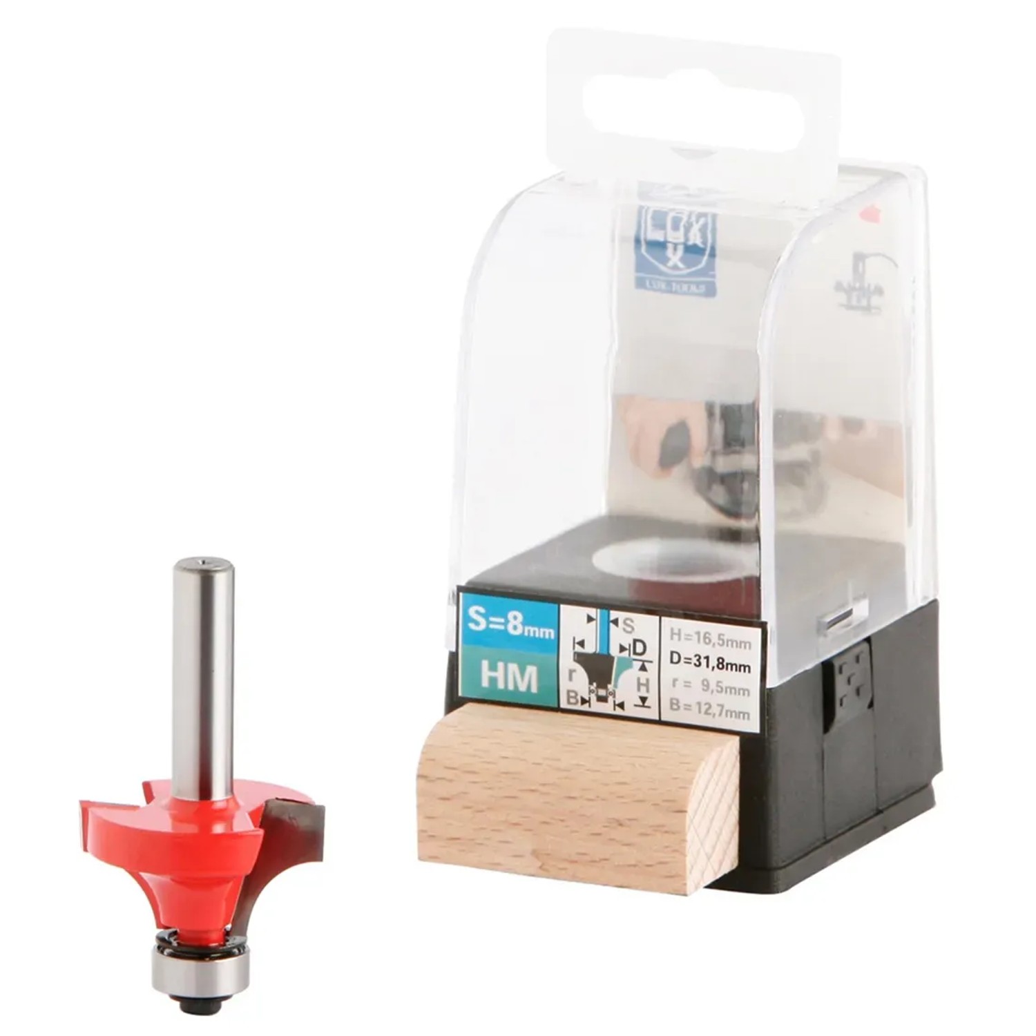 LUX-TOOLS Zaoblovací fréza z tvrdokovu 31,8 mm