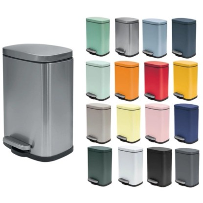 Spirella Nášlapný odpadkový koš Akira, kov, stříbrný, 5 l