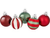 Sada vánočních koulí v americkém stylu, červená/bílá/zelená, pr. 4 cm, 30dílná Sada vánočních koulí v americkém stylu, červená/bílá/zelená, pr. 4 cm, 30dílná
