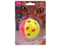 Magic Cat Goods Plastový děrovaný míček Jumbo s rolničkou, neonový, pr. 6 cm Magic Cat Goods Plastový děrovaný míček Jumbo s rolničkou, neonový, pr. 6 cm