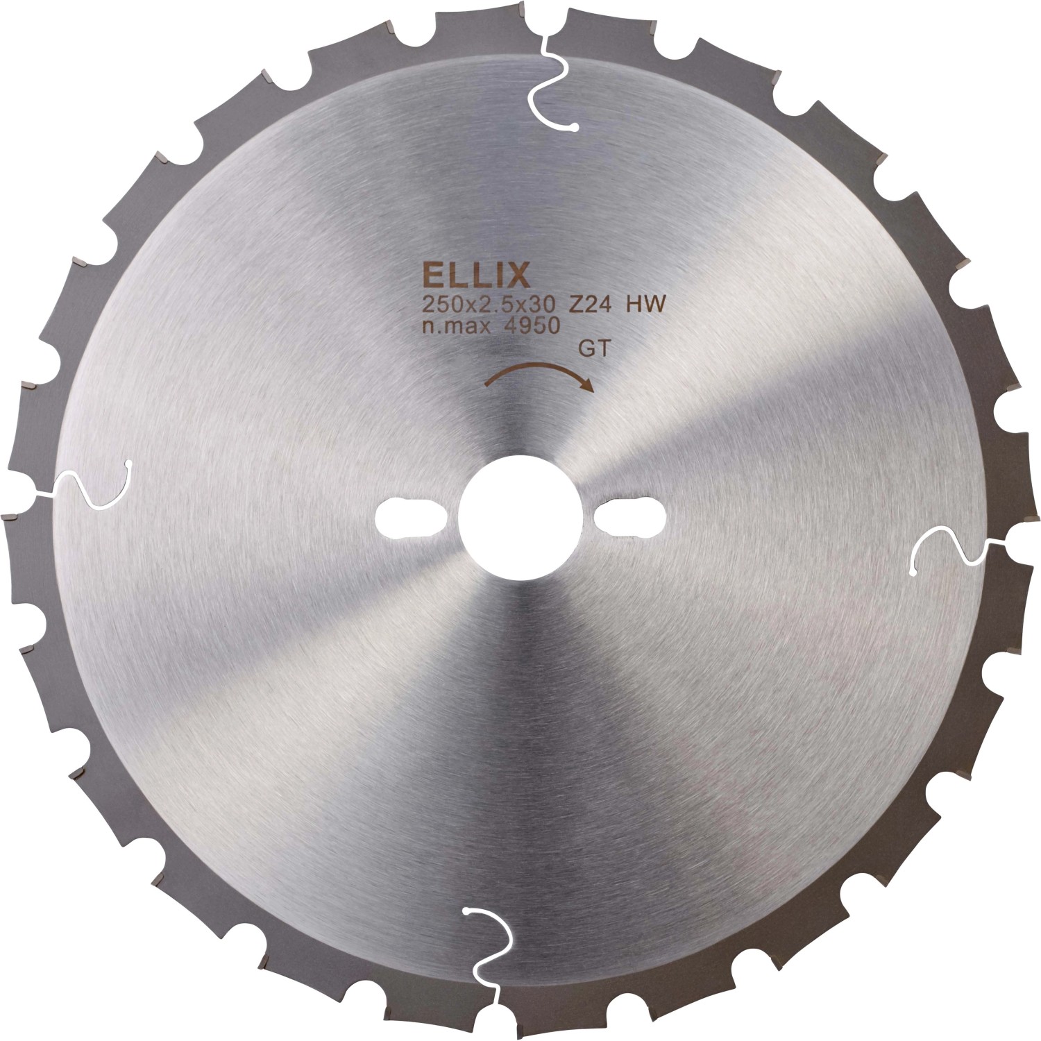 Ellix Pilový kotouč kapovací pily z tvrdokovu do dřeva průměr 250 mm 24 zubů