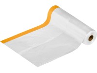 LUX-TOOLS PRO Malířská zakrývací páska s fólií 2v1, 1,4 m x 25 m