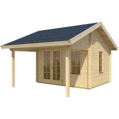 Skan Holz Dřevěný zahradní domek Calgary pro střešní šindele, pří., 380 x 300 cm