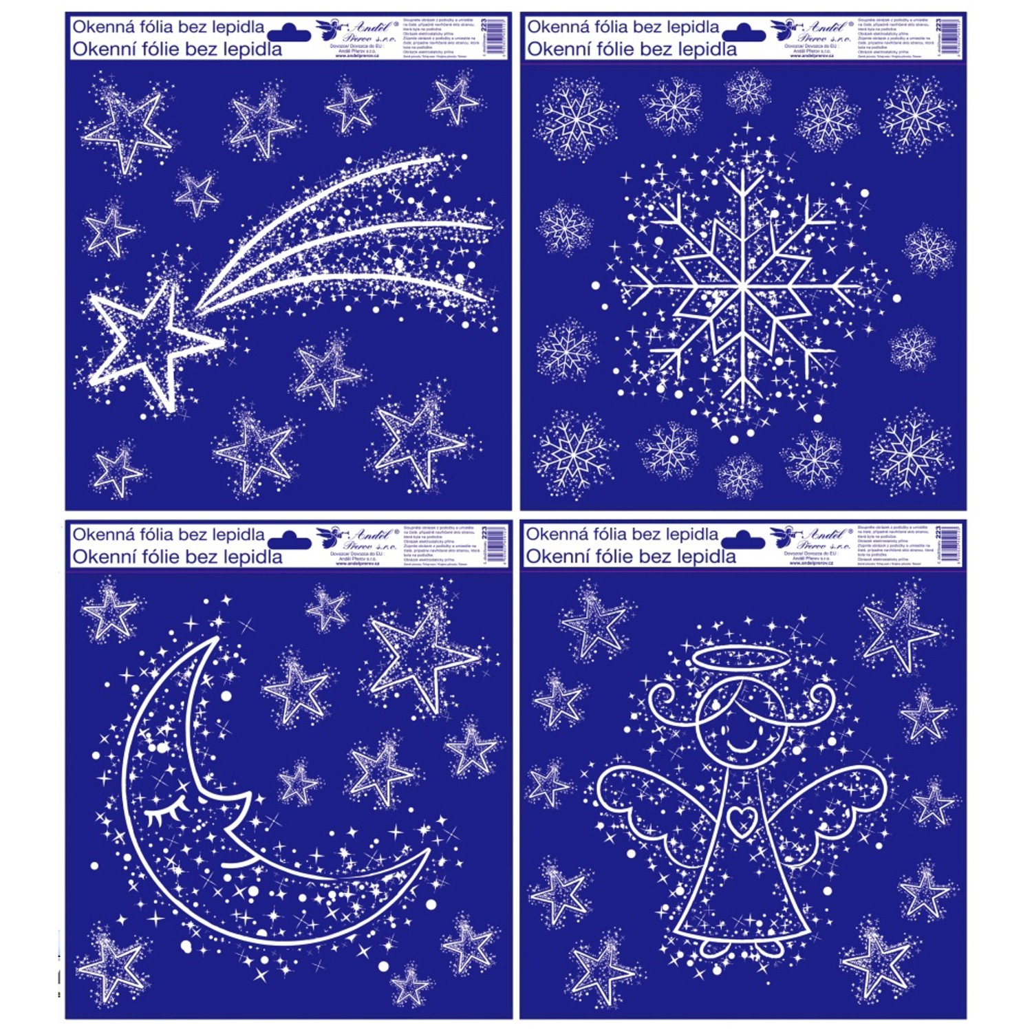 Okenní fólie 30 x 33,5 cm zimní motivy Měsíc