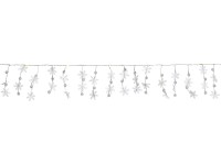 LED světelný řetěz sněhové vločky 15 LED s teplou bílou barvou světla transparen
