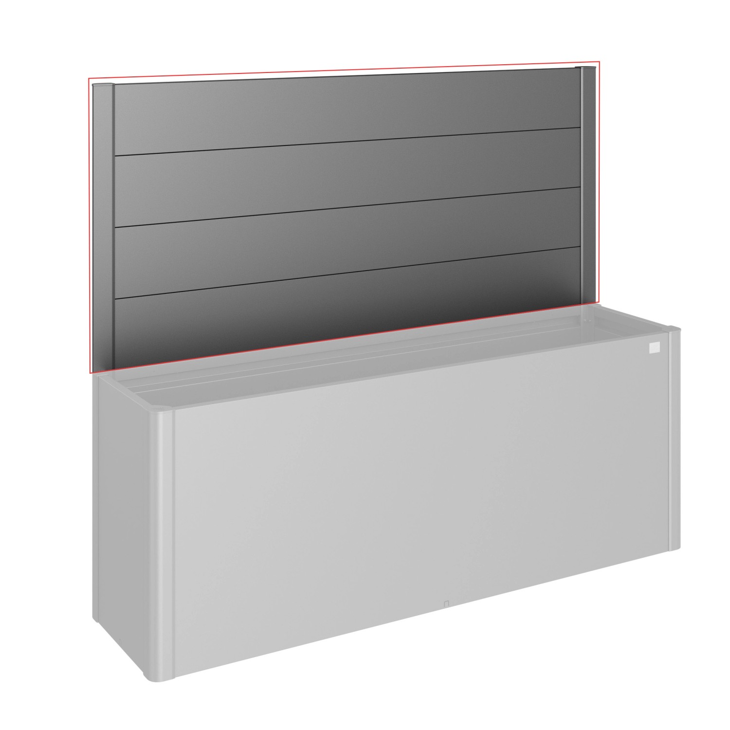 Biohort Zástěna pro záhony vyvýš. bez skla pro stranu 4 m tm.šedá