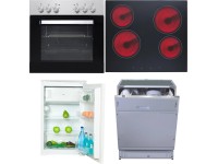 Flex-Well Sada kuchyňských spotřebičů 6 - lednice, trouba, varná deska, myčka