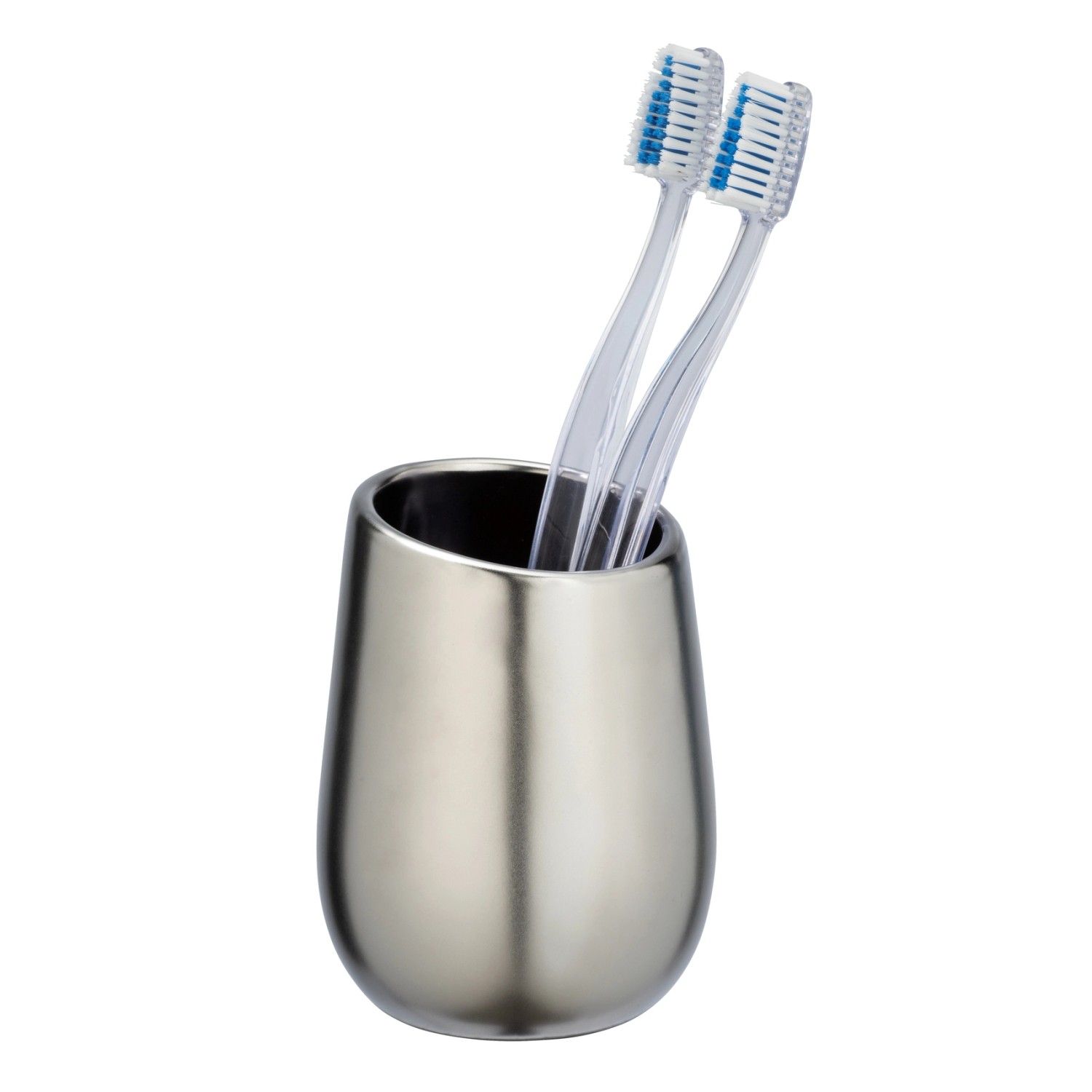 Wenko Kelímek na zubní kartáčky Badi 8 cm x 11 cm x 8 cm stříbrný matný