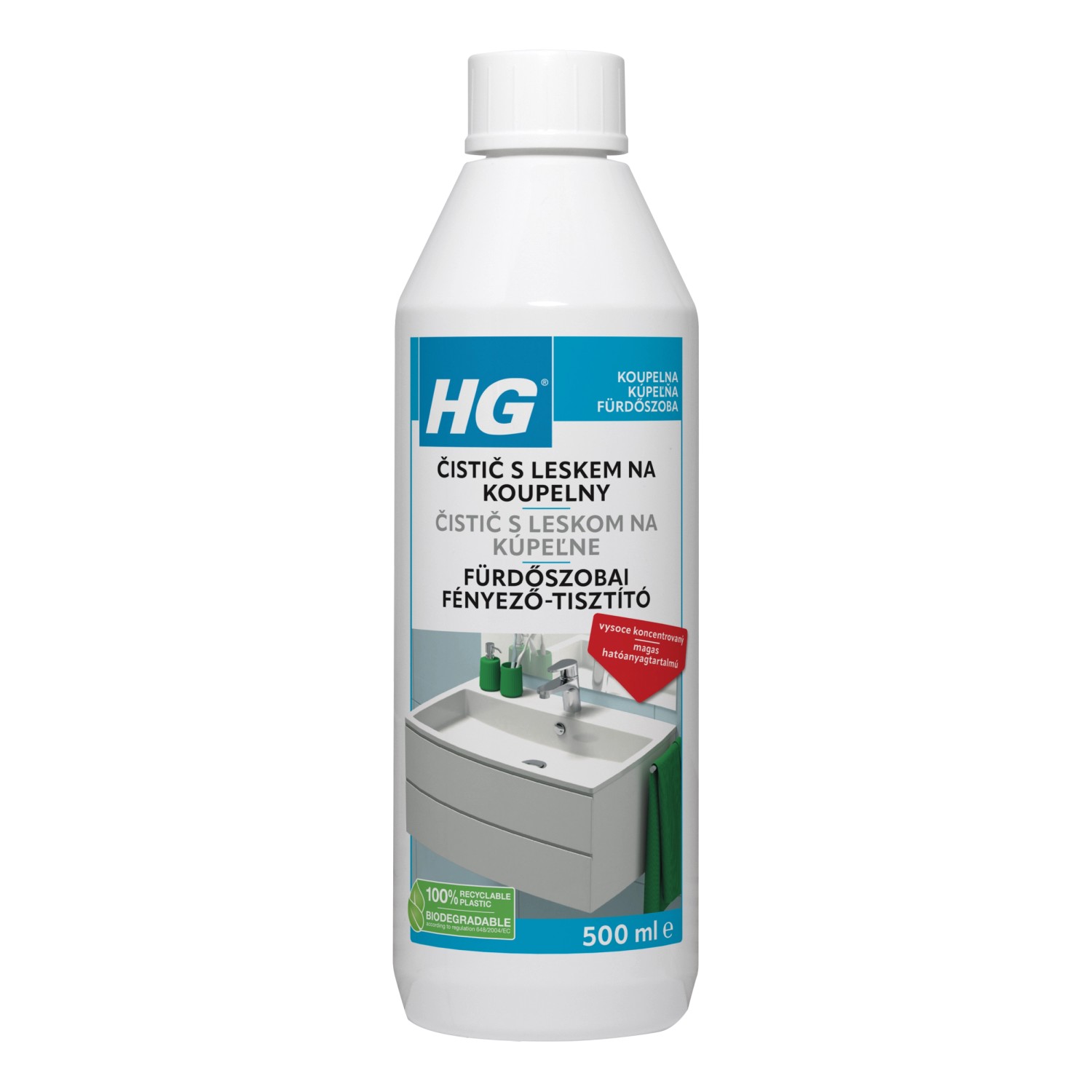 HG Sanitární lesk Čistič na koupelny 500 ml