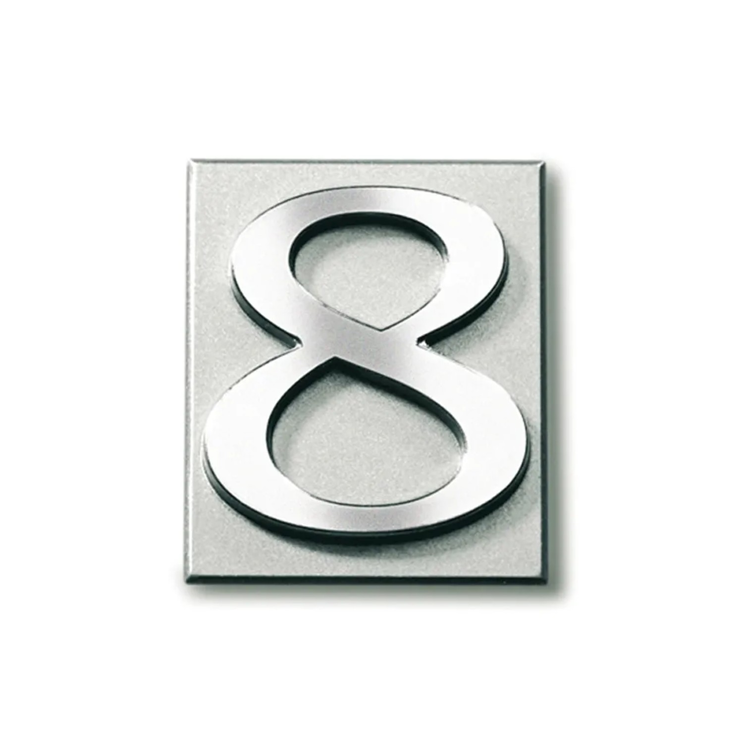 Domovní číslice samolepící stříbrná 8 4,7 cm