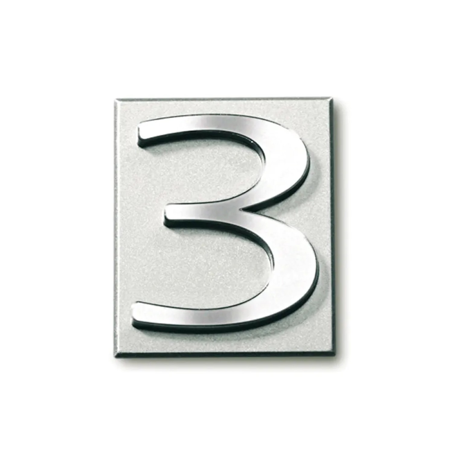 Domovní číslice samolepící stříbrná 3 4,7 cm