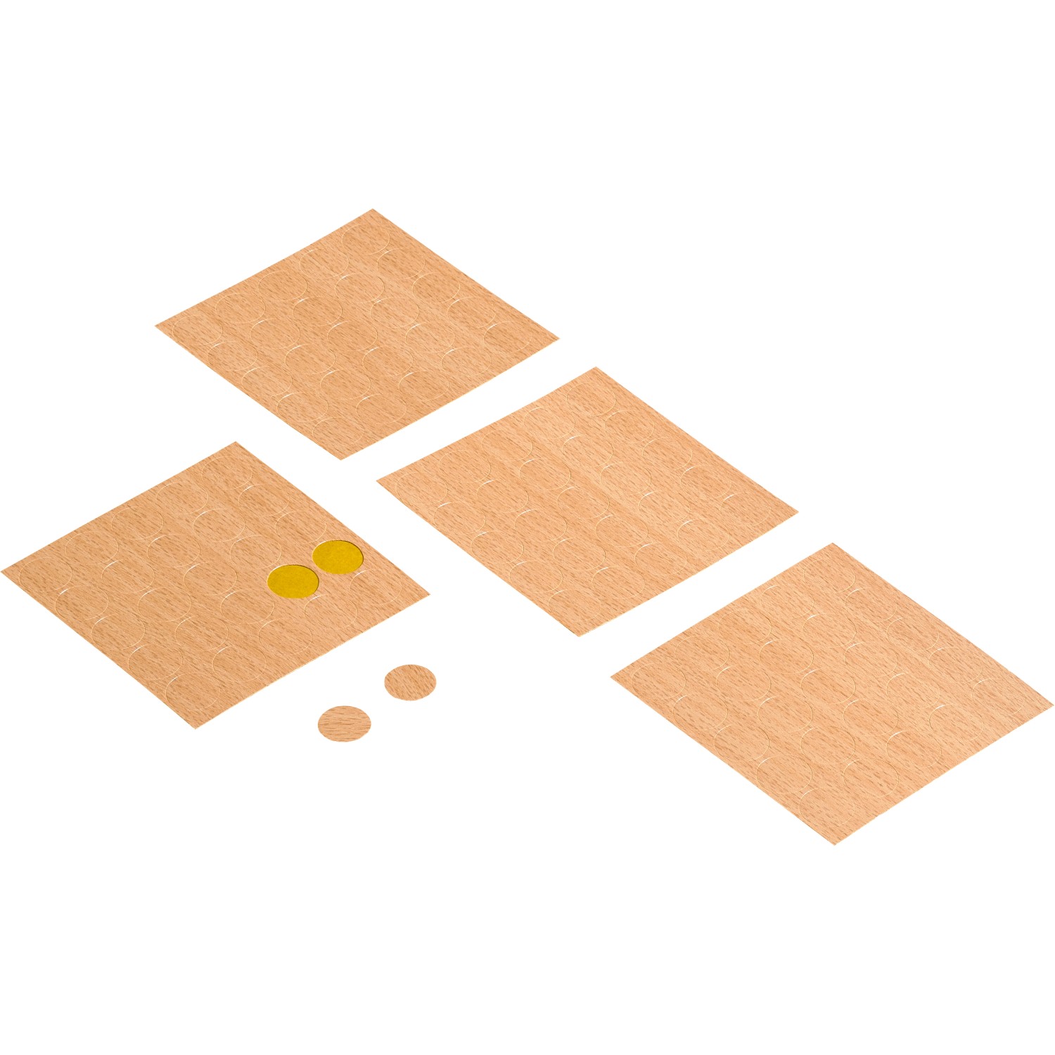 Hettich Krytky na nábytek pr. 14 mm plastové buk, 100 ks