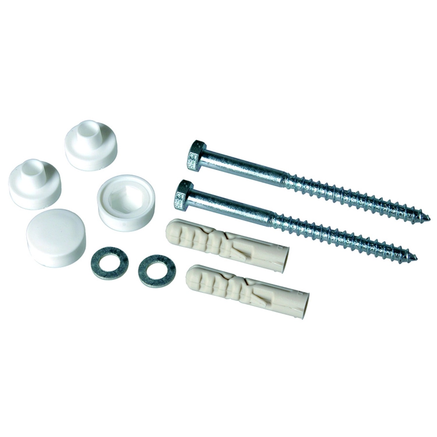 Náhradní krytka k WC šroubům bílá, 4 ks