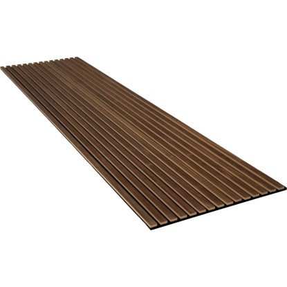 Akustický panel na stěnu ořech olejovaný na černé plsti, 240 cm, pro lepší akustiku místnosti.
