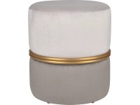 Taburet Modern Antique průměr 36 cm výška: 40 cm světle a tmavě šedá barva se zl