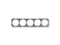 ABB 5násobný rámeček TANGO 3901A-B50 S2, kouřově šedý, 11,5 x 81 x 365 mm